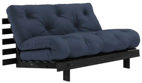 Ciemnoniebieska rozkładana sofa 140 cm Roots Black Night – Karup Design