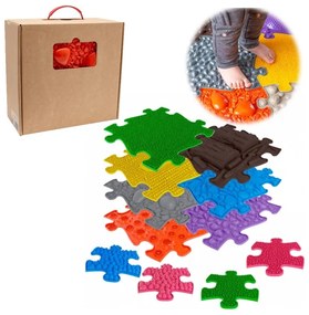 Woopie mata sensoryczna ortopedyczna puzzle 7 el. + 4 małe