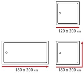 Zasłona prysznicowa Astera Flexi, tekstylna, 180x200 cm, WENKO