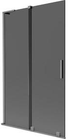 Mexen Velar L parawan nawannowy 2-skrzydłowy rozsuwany 110 x 150 cm, grafit, gun metal - 896-110-003-41-95
