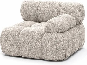 Moduł boczny do systemu modułowego, tkanina bukla Abriamo, Beżowy, Prawy, Selia