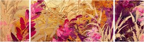 Obraz - Abstrakcyjny obraz kwiatów II. (170x50 cm)
