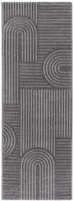 Dywan nowoczesny 3D Louis ciemny szary 80 cm x 220 cm