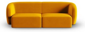 Musztardowa aksamitna sofa 188 cm Paolo – Milo Casa