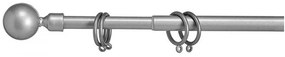 Szary metalowy karnisz VALANCE GLOBE 120-210 cm