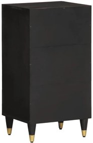 Czarna drewniana szafka stojąca na nóżkach W6-B90