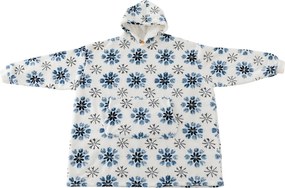 Koc bluza z baranka z rękawami i kapturem ICY FLAKES, biały