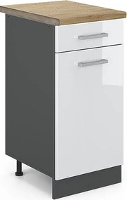 Szafka dolna do kuchni biały wysoki połysk 40x60x81.6 r-line