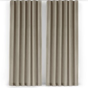 Beżowa aksamitna zasłona częściowo zaciemniająca (dimout) 265x300 cm Velto – Filumi