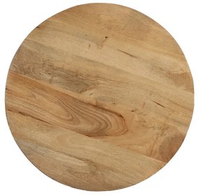 Okrągły stolik z litego drewna mango w naturalnym kolorze ø 60 cm Mao – Ixia