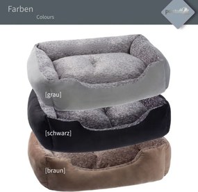 Petstuff Legowisko dla psa, rozmiar S, 50 x 40 x 17 cm, szar