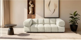 Nowoczesna 3-osobowa kanapa tapicerowana 240cm biała - ALVERO 3S Bubble Design Premium Sofa
