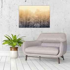 Obraz mroźnego lasu (70x50 cm)