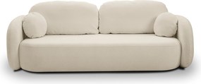 Masseno Sofa AMICO z funkcją spania i pojemnikiem na pościel, Rozkładana sofa - Ecru, SICURO 55
