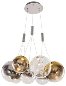 Żyrandol LED na lince ENNA 9xG9/5W/230V 3000K dymiony/złoty