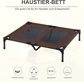 PawHut Leżak dla psa lub kota Miękka poducha 92x76x18cm Elegancki kolor kawowy | Aosom PL