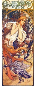 Reprodukcja obrazu Alfonsa Muchy Spring – Fedkolor, 30x80 cm