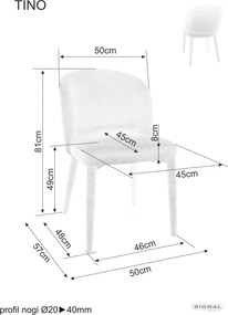 Krzesło do jadalni TINO WIND, szare
