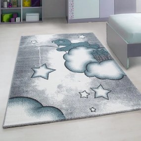 Dywan dziecięcy Kids Miś szaro-niebieski 120 cm x 170 cm