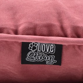 Różowe legowisko dla psów 72x107 cm – Love Story