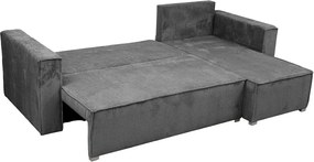 Rozkładana narożna sofa SMART COSARO szara, dwustronna + 2 poduszki GRATIS
