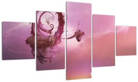 Obraz - Wróżka na pływającej wyspie (125x70 cm)
