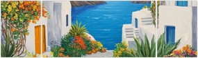 Obraz - Grecka uliczka (170x50 cm)