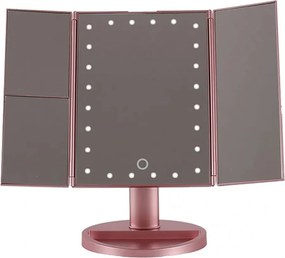 Lusterko PREMIUM Do MAKIJAŻU Kosmetyczne Rozkładane Powiększane ŚWIATŁA LED