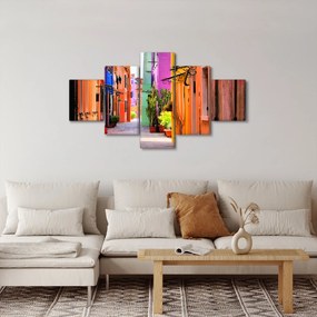 Obraz - Kolorowy dom w Burano, Wenecja (125x70 cm)