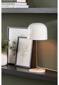 Biała lampa stołowa z metalowym kloszem (wysokość 50 cm) Manta – Leitmotiv