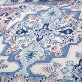 Niebieska pościel dwuosobowa 230x220 cm Boho Patchwork – Catherine Lansfield