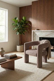 Beżowy welurowy fotel nowoczesny do salonu Z1-T96