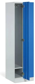 Szafka ubraniowa S1 wąska, 2-drzwiowa, 1850 x 500 x 500 mm, zamek RFID, drzwi zielone