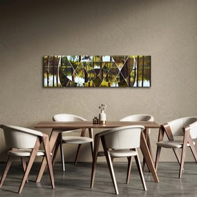 Obraz - Geometryczny kolaż na tle nordyckich lasów (170x50 cm)