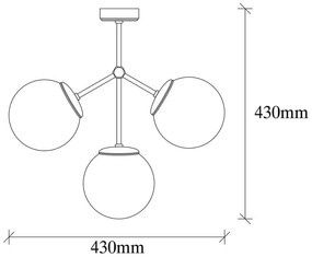 Lampa sufitowa z kloszami Opviq lights Damar