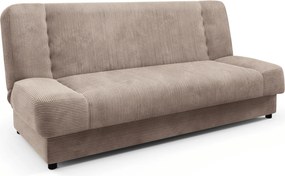 Sofa z Funkcją Spania PIANO Rozkładana Wersalka Dwuosobowa Beżowa Sztruksowa Nowoczesna do Salonu