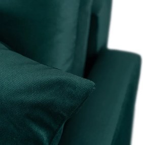 Sofa z Funkcją Spania FAVIO Wersalka Rozkładana Dwuosobowa Welurowa Zielona Nowoczesna do Salonu