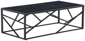 Stolik kawowy z ceramiki i metalu - Efekt czarnego marmuru - MELRONE Pascala Morabito