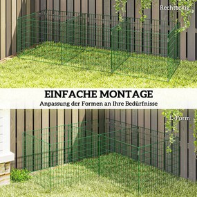 Outsunny Kompostownik 1680 litrów, 270 x 90 x 70 cm, 3-częściowy, szybki kompostownik ze stali, odporny na warunki atmosferyczne zielony