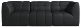 Czarna sofa z imitacji skóry 255 cm Aloha – Makamii