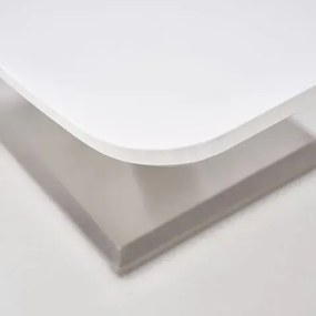 Stół MISTRAL 160(220)x90 biały/srebrny rozkładany HALMAR