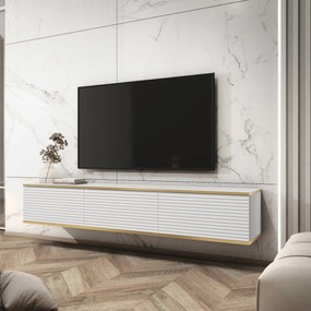 Szafka RTV wisząca VENEZIA 175 cm do Salonu pod Telewizor - Biały