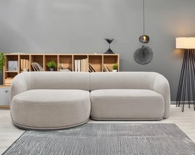 Narożnik NOBO Lewostronny system modułowy tkanina DressME 02 Jasny Szary