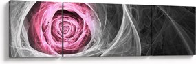 Obraz - Róż abstrakcyjny, fuksja (170x50 cm)