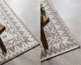 Dywan dwustronny zewnętrzny Gemini kremowo-brązowy 80 cm x 150 cm