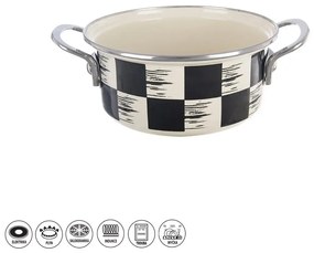 Orion Emaliowany rondel Szachownica Lem, 1,6 l,średnica 18 cm