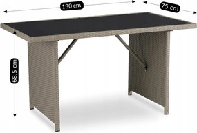 Zestaw mebli ogrodowych technorattan Colorado, beżowy