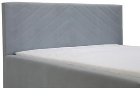 Łóżko tapicerowane z pojemnikiem i materacem COOL 180x200 cm Ciemny brąz