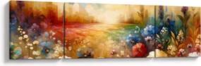 Obraz - Kolorowa łąka (170x50 cm)