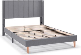 Rama łóżka tapicerowana Noelia 30 cm, 140x190 cm, Ciemnoszary